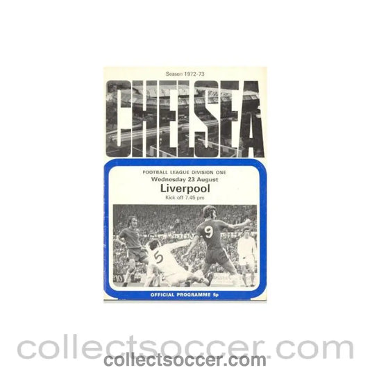 1972 - Chelsea v Liverpool official programme 23/08/1972