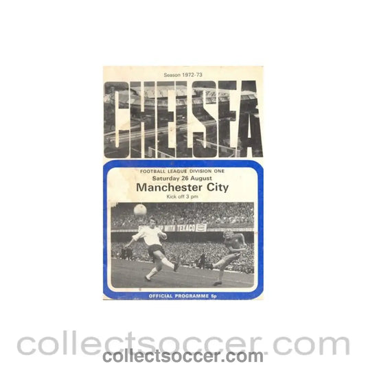 1972 - Chelsea v Manchester City official programme 26/08/1972