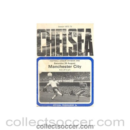 1972 - Chelsea v Manchester City official programme 26/08/1972 - Collect Soccer