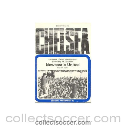1972 - Chelsea v Newcastle United official programme 28/10/1972