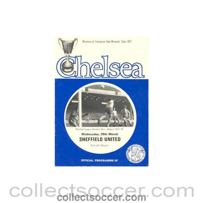1972 - Chelsea v Sheffield United official programme 29/03/1972 - Collect Soccer