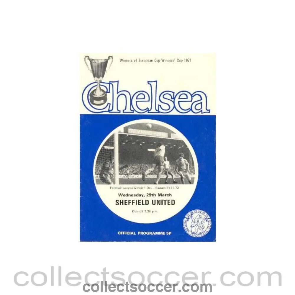 1972 - Chelsea v Sheffield United official programme 29/03/1972 - Collect Soccer