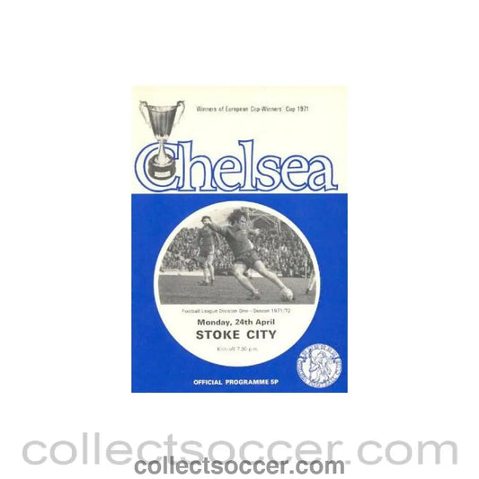 1972 - Chelsea v Stoke City official programme 24/04/1972