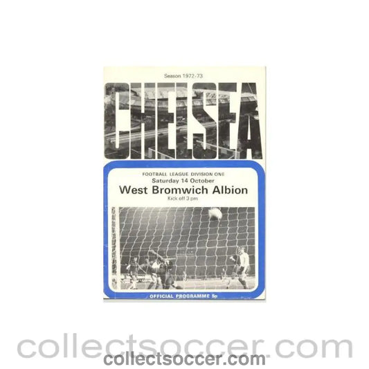 1972 - Chelsea v West Bromwich Albion official programme 14/10/1972