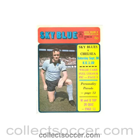 1972 - Coventry City v Chelsea official programme 30/09/1972