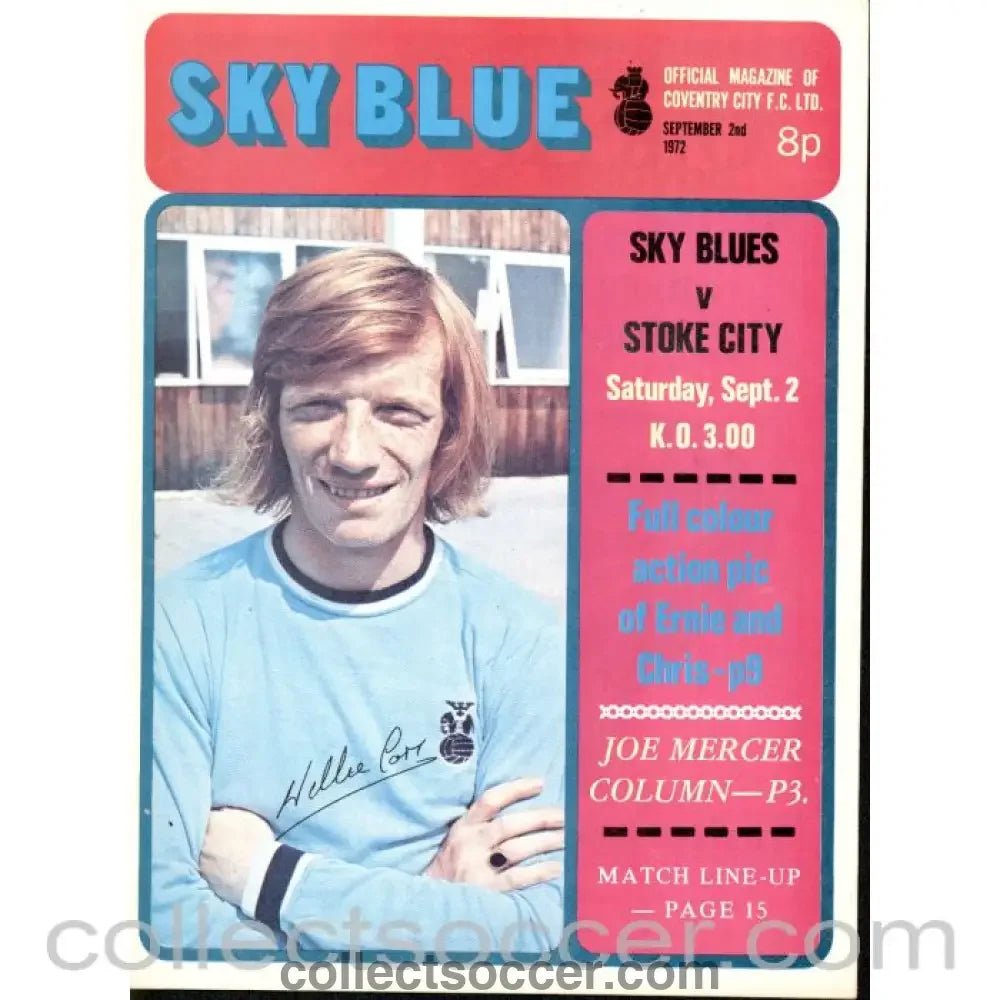 1972 - Coventry City v Stoke City Programme 2/9/1972 - Collect Soccer