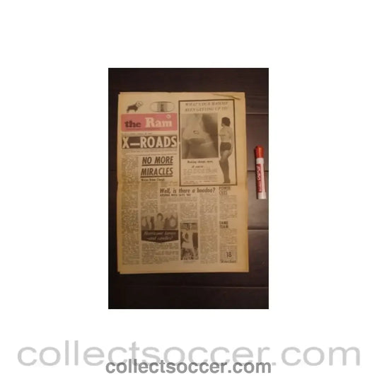 1972 - Derby County v Arsenal official Ram newspaper-like programme 26/02/1972
