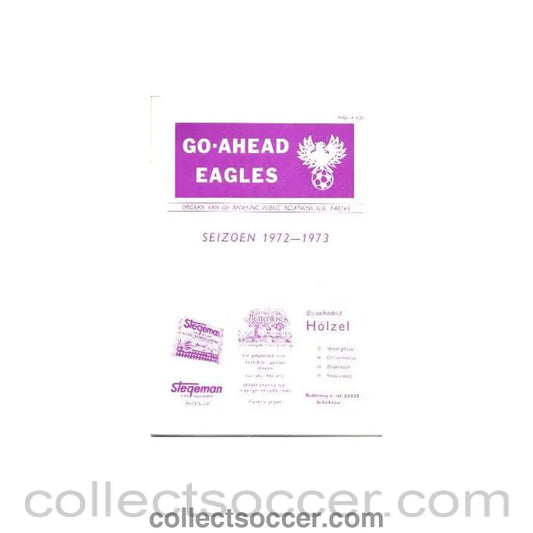 1972 - Eagles vChelsea official programme 1972-1973 in Dutch