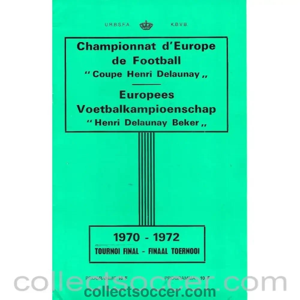 1972 European Championship Tournament Football Programme - Collect Soccer
