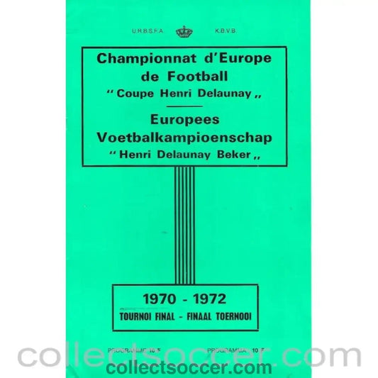 1972 European Championship Tournament Football Programme - Collect Soccer