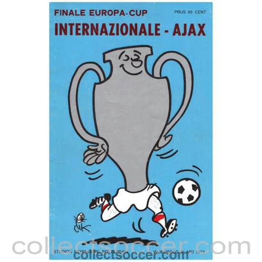1972 European Cup Final Ajax v Inter Milan Official Programme - Collect Soccer