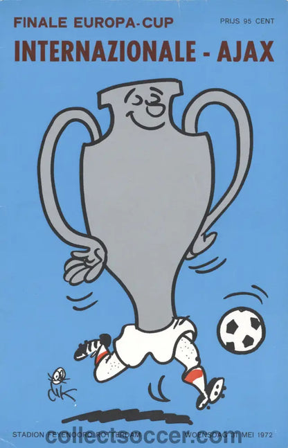 1972 European Cup Final Official Programme Ajax v Inter Milan