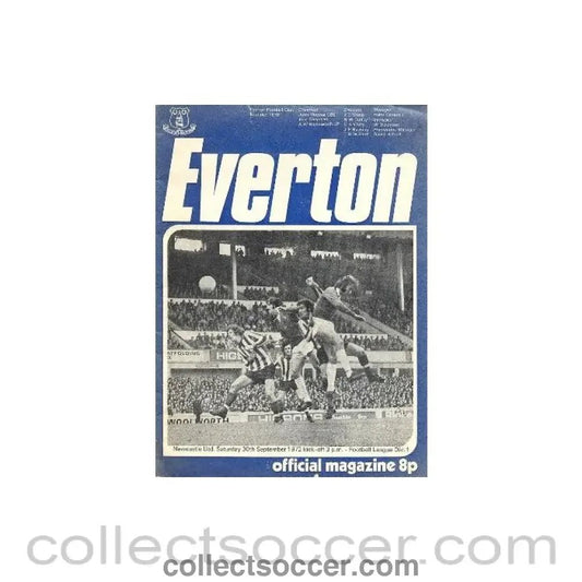 1972 - Everton v Newcastle United official programme 30/09/1972 - Collect Soccer
