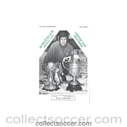 1972 - Hibernian v Ayr United official programme 16/12/1972 Scottish League - Collect Soccer