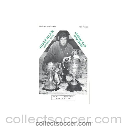 1972 - Hibernian v Ayr United official programme 16/12/1972 Scottish League - Collect Soccer