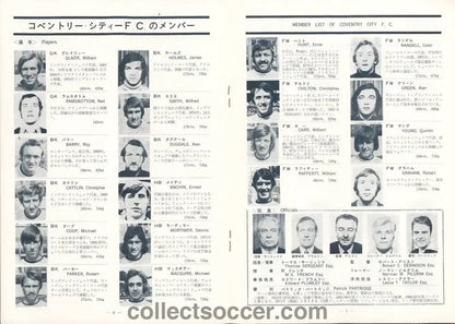 1972 Japan v Coventry Tour Programme - Collect Soccer