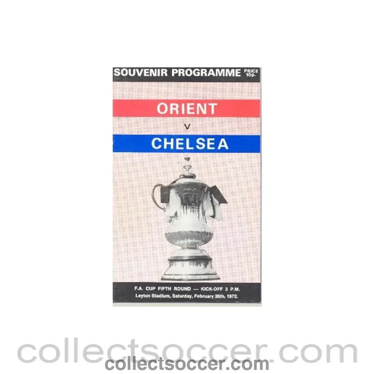 1972 - Leyton Orient vChelsea official programme 26/02/1972