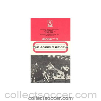 1972 - Liverpool v Chelsea official programme 04/11/1972 - Collect Soccer