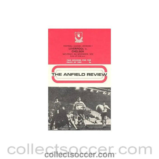 1972 - Liverpool v Chelsea official programme 04/11/1972 - Collect Soccer