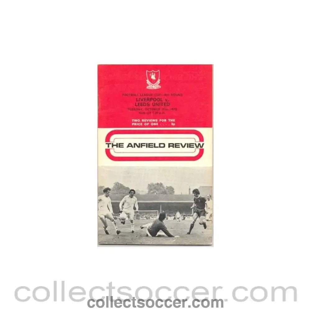 1972 - Liverpool v Leeds United official programme 31/10/1972 - Collect Soccer