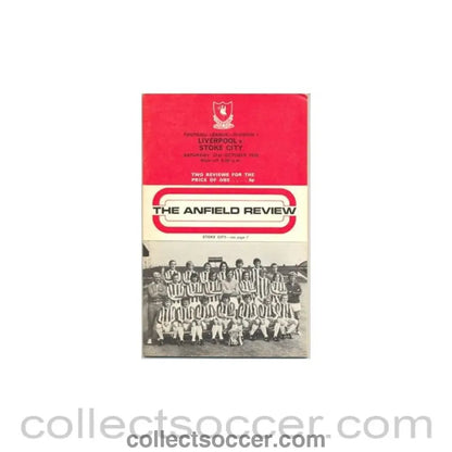 1972 - Liverpool v Stoke City official programme 21/10/1972 - Collect Soccer