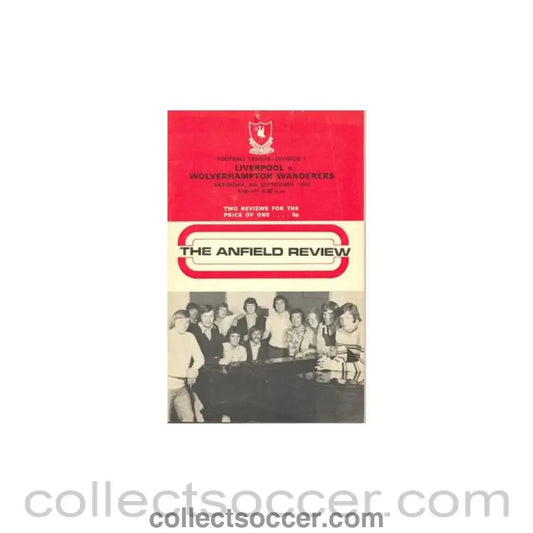 1972 - Liverpool v Wolverhampton Wanderers official programme 09/09/1972 - Collect Soccer