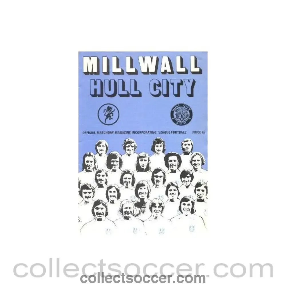 1972 - Millwall v Hull City official programme 15/09/1972 - Collect Soccer
