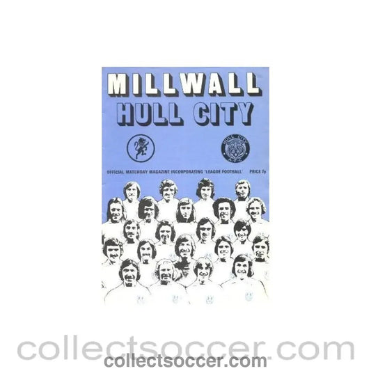1972 - Millwall v Hull City official programme 15/09/1972 - Collect Soccer