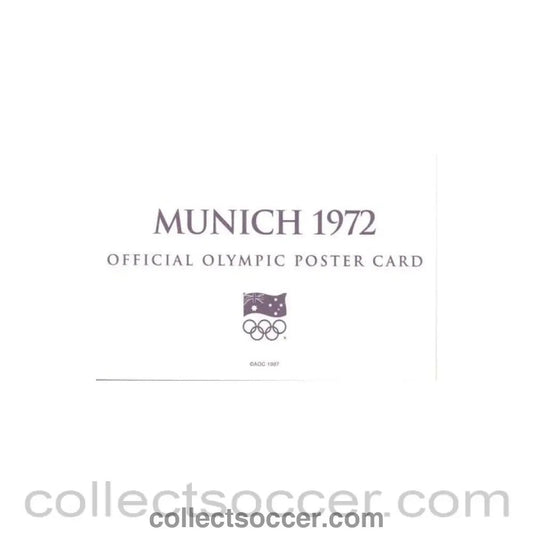 1972 - Munich 1972 Official Olympic Poster Card - Collect Soccer