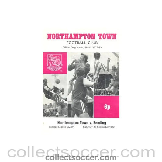 1972 - Northampton Town v Reading official programme 16/09/1972 Football League - Collect Soccer