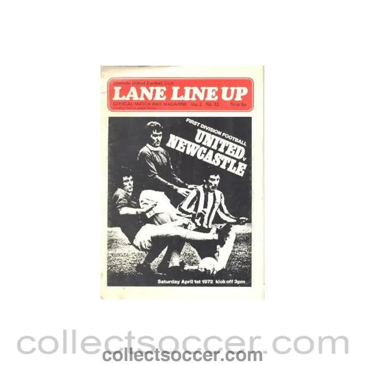 1972 - Sheffield United v Newcastle United official programme 01/04/1972 Football League - Collect Soccer
