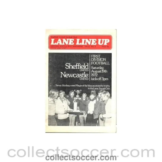 1972 - Sheffield United v Newcastle United official programme 19/08/1972 Football League - Collect Soccer