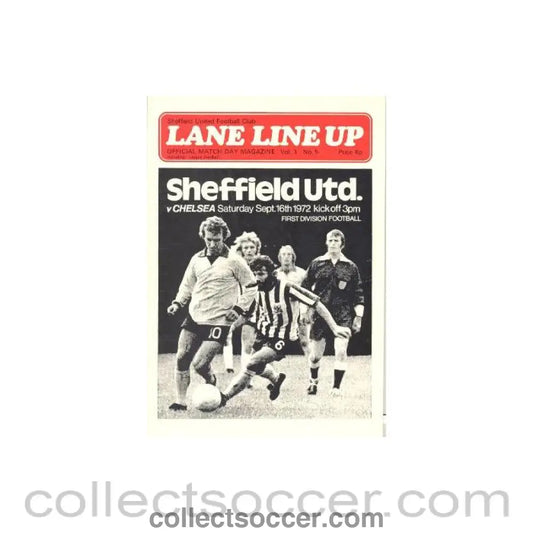 1972 - Sheffield United vChelsea official programme 16/09/1972