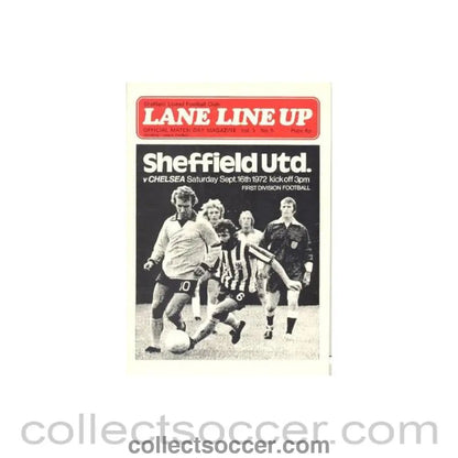 1972 - Sheffield United vChelsea official programme 16/09/1972 - Collect Soccer