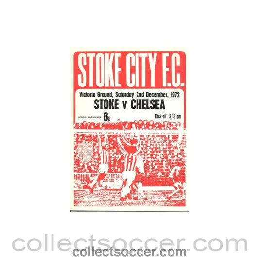 1972 - Stoke City vChelsea official programme 02/12/1972