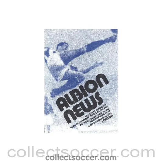 1972 - West Bromwich Albion vChelsea official programme 27/04/1972