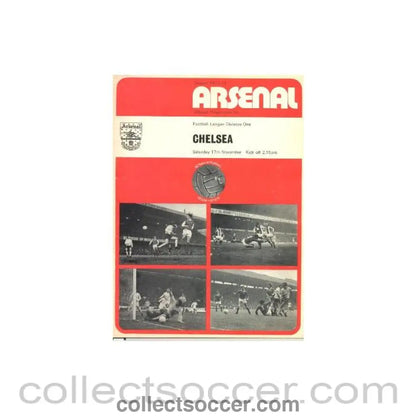 1973 - Arsenal v Chelsea official programme 17/11/1973
