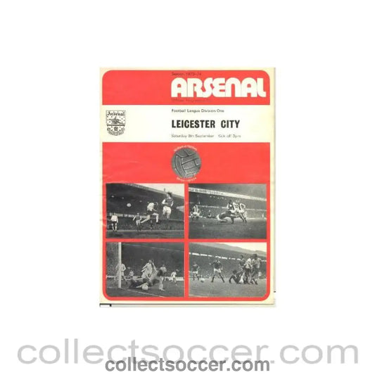 1973 - Arsenal v Leicester City official programme 08/09/1973