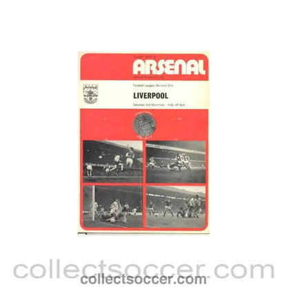 1973 - Arsenal v Liverpool official programme 03/11/1973 - Collect Soccer