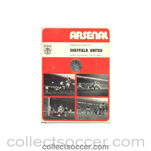 1973 - Arsenal v Sheffield United official programme 11/09/1973