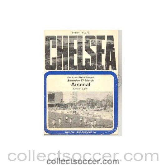 1973 - Chelsea v Arsenal official programme 17/03/1973