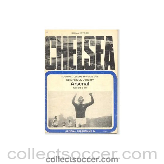 1973 - Chelsea v Arsenal official programme 20/01/1973