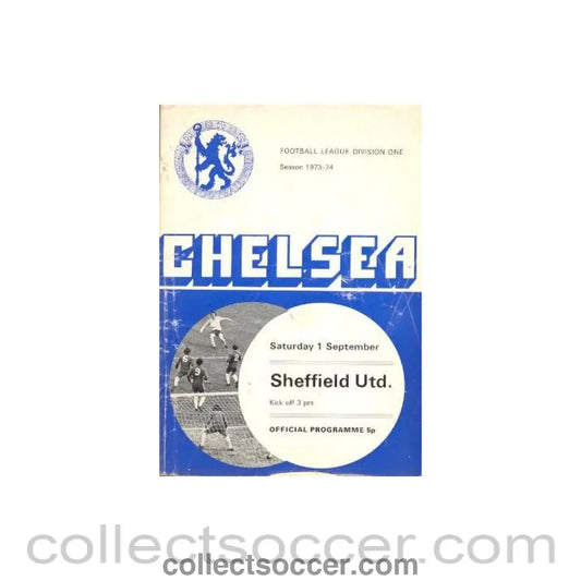 1973 - Chelsea v Sheffield United official programme 01/09/1973