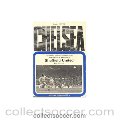 1973 - Chelsea v Sheffield United official programme 10/02/1973 - Collect Soccer
