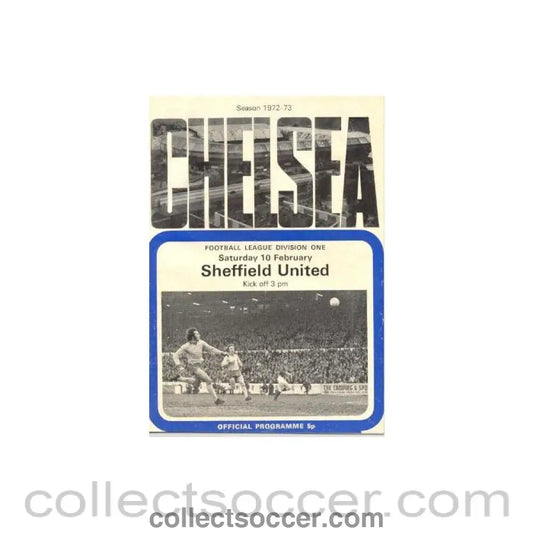1973 - Chelsea v Sheffield United official programme 10/02/1973