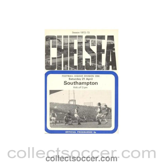 1973 - Chelsea v Southampton official programme 21/04/1973