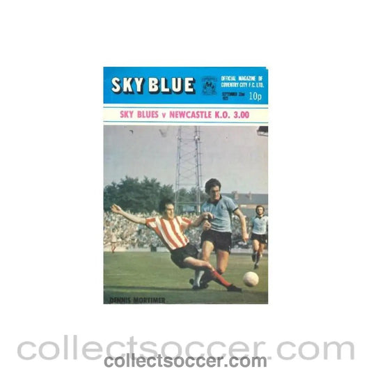 1973 - Coventry City v Newcstle United official programme 22/09/1973 Football League - Collect Soccer