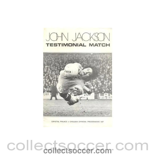 1973 - Crystal Palace vChelsea official programme 11/12/1973 John Jackson Testimonial Match