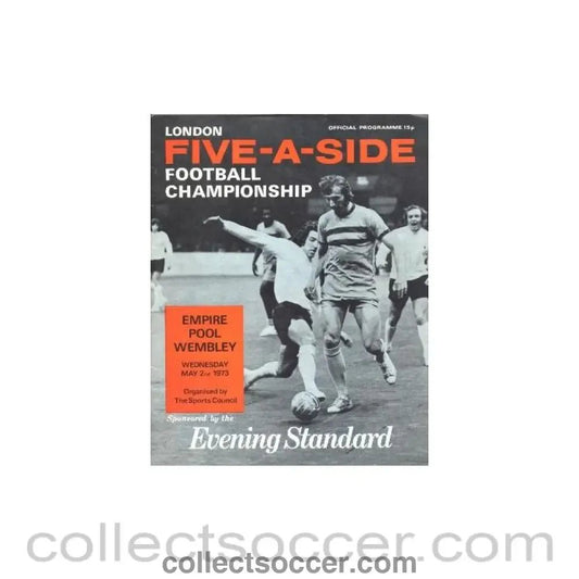 1973 Five - a - Side official programme 02/05/1973 - Collect Soccer