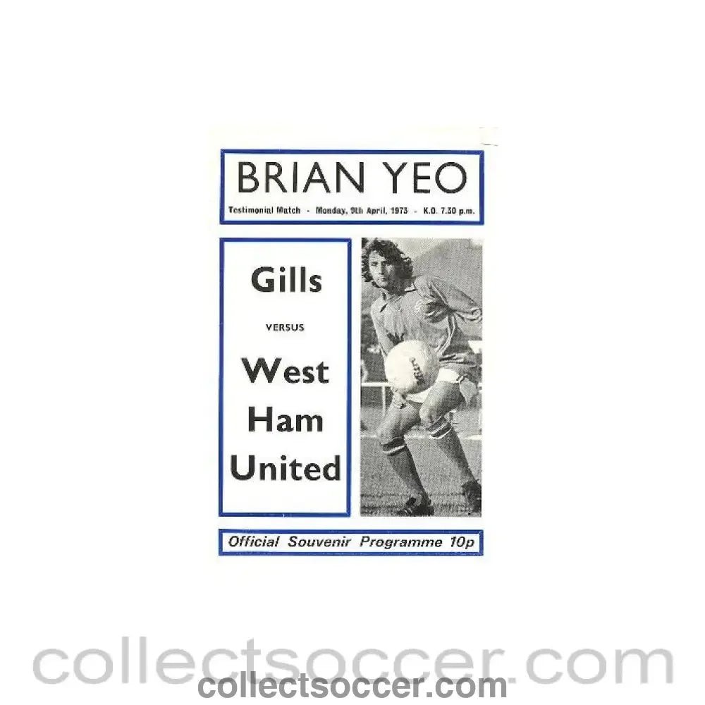 1973 - Gillingham v West Ham United official programme 09/04/1973 - Collect Soccer